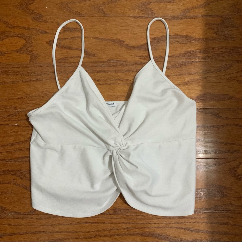 ZARA white crop top